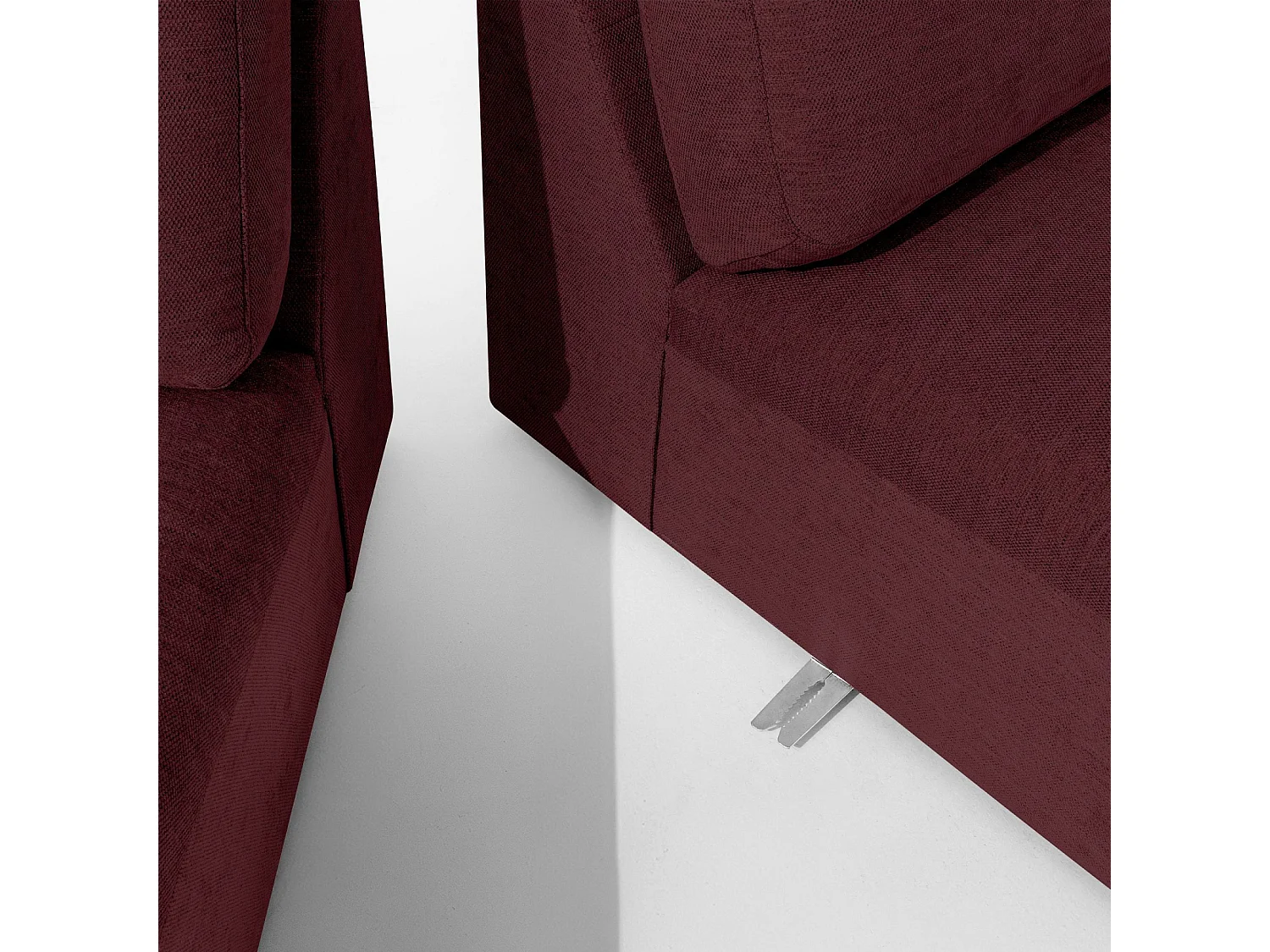 Ecksofa links - modern - ZUCCO - 4-Sitzer - Chenille Stoff - Violett