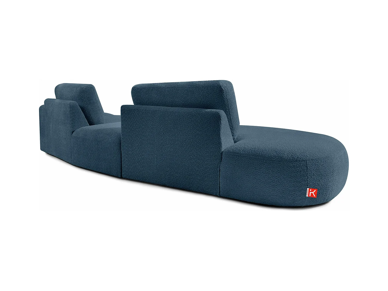 Ecksofa links - modern - ZUCCO - 4-Sitzer - Boucle - Nachtblau