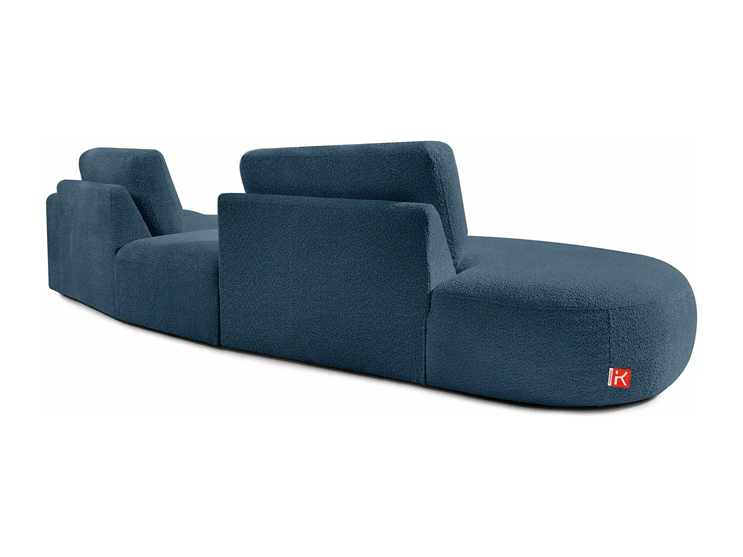 Ecksofa links - modern - ZUCCO - 4-Sitzer - Boucle - Nachtblau