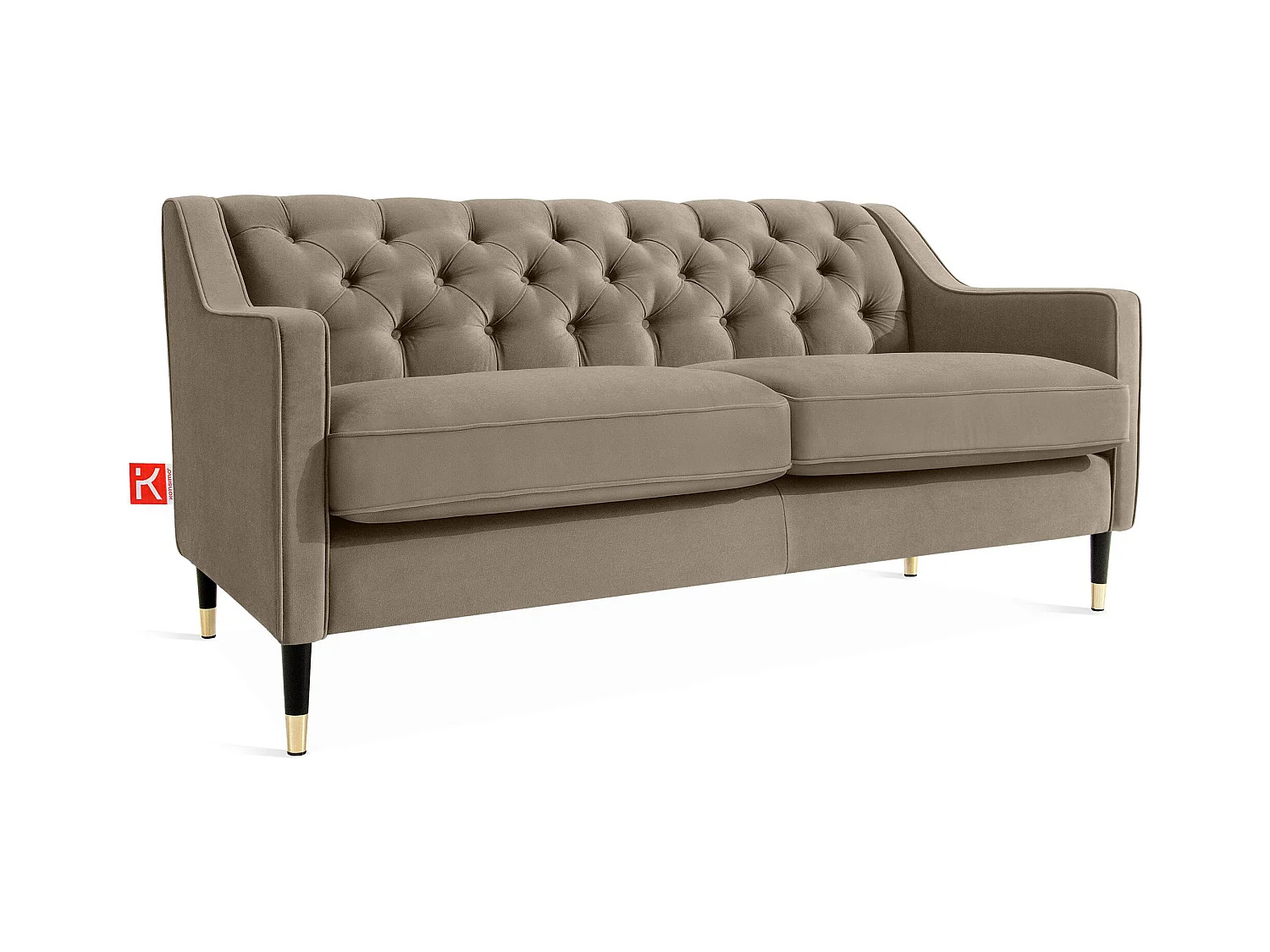 Canapé droit NOMUS - 2 places - Beige