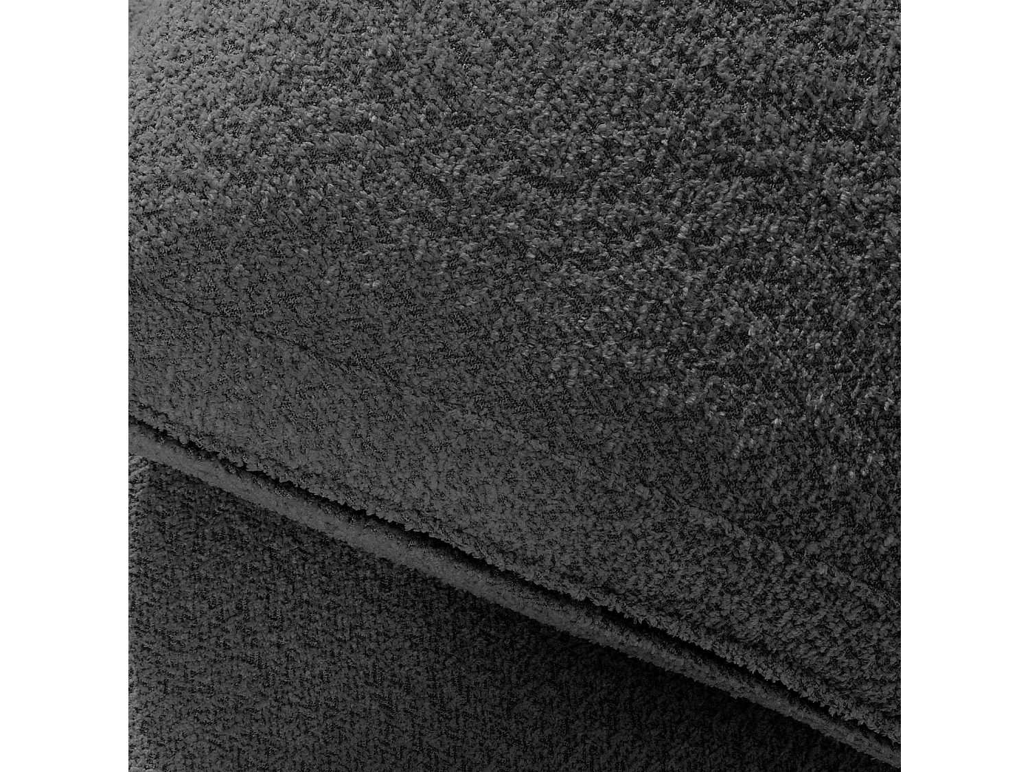 Canapé d'angle moderne gauche - ZUCCO - 4 places - tissu boucle - Graphite