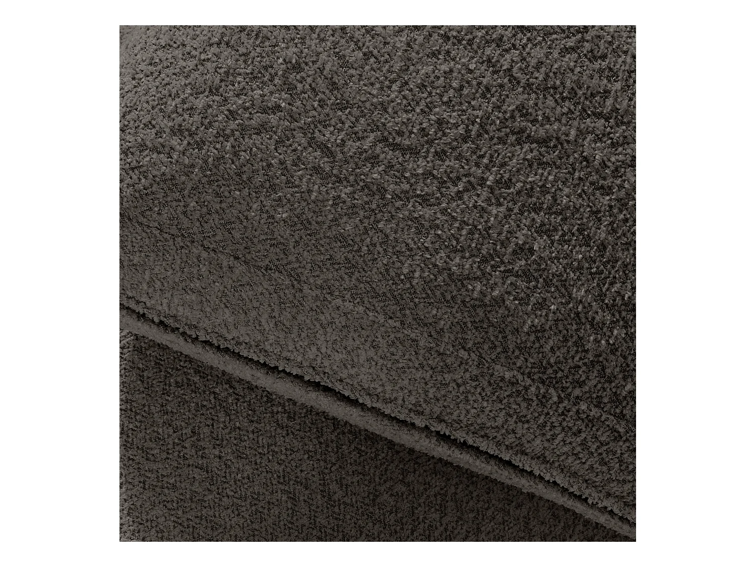 Ecksofa links - modern - ZUCCO - 4-Sitzer - Boucle - Dunkelbraun