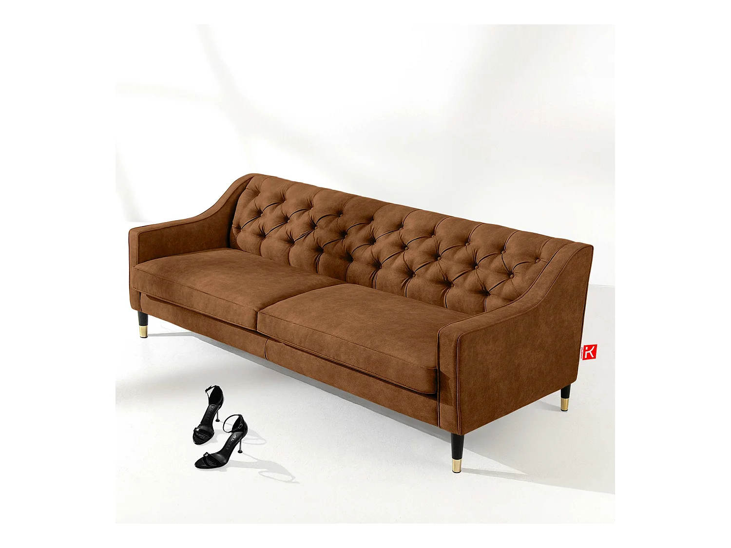 Sofa NOMUS - 3-Sitzer - Dunkelorange