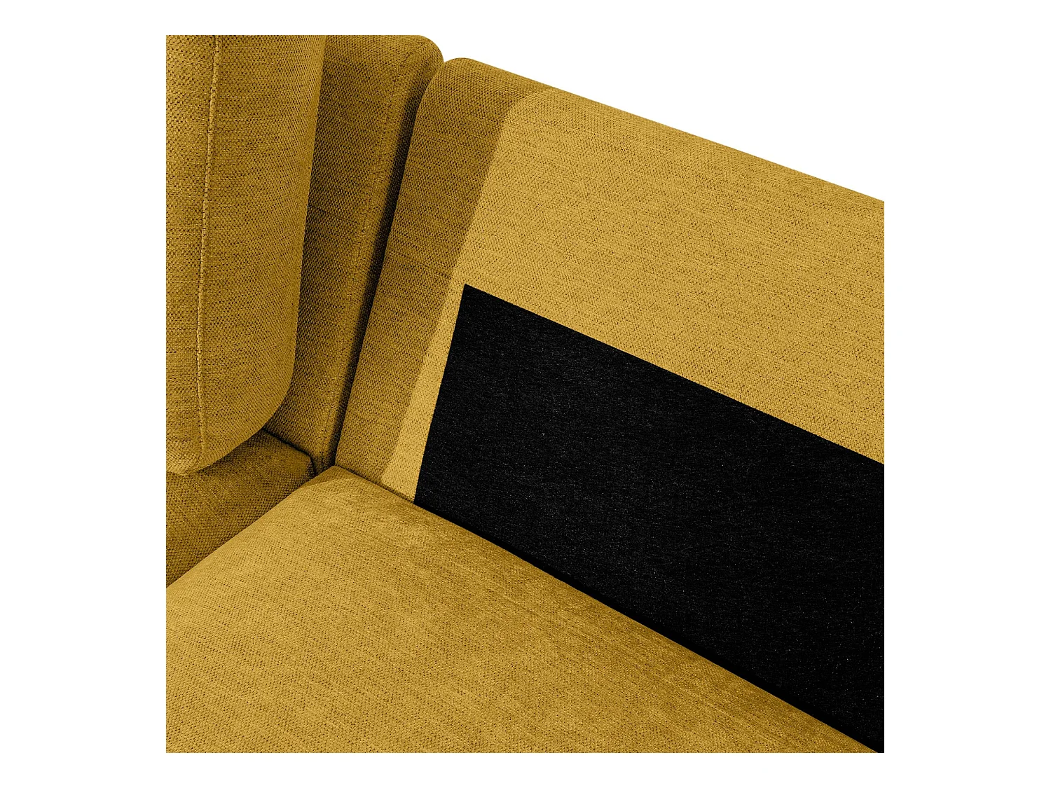 Canapé d'angle moderne gauche - ZUCCO - 4 places - tissu chenille - Jaune