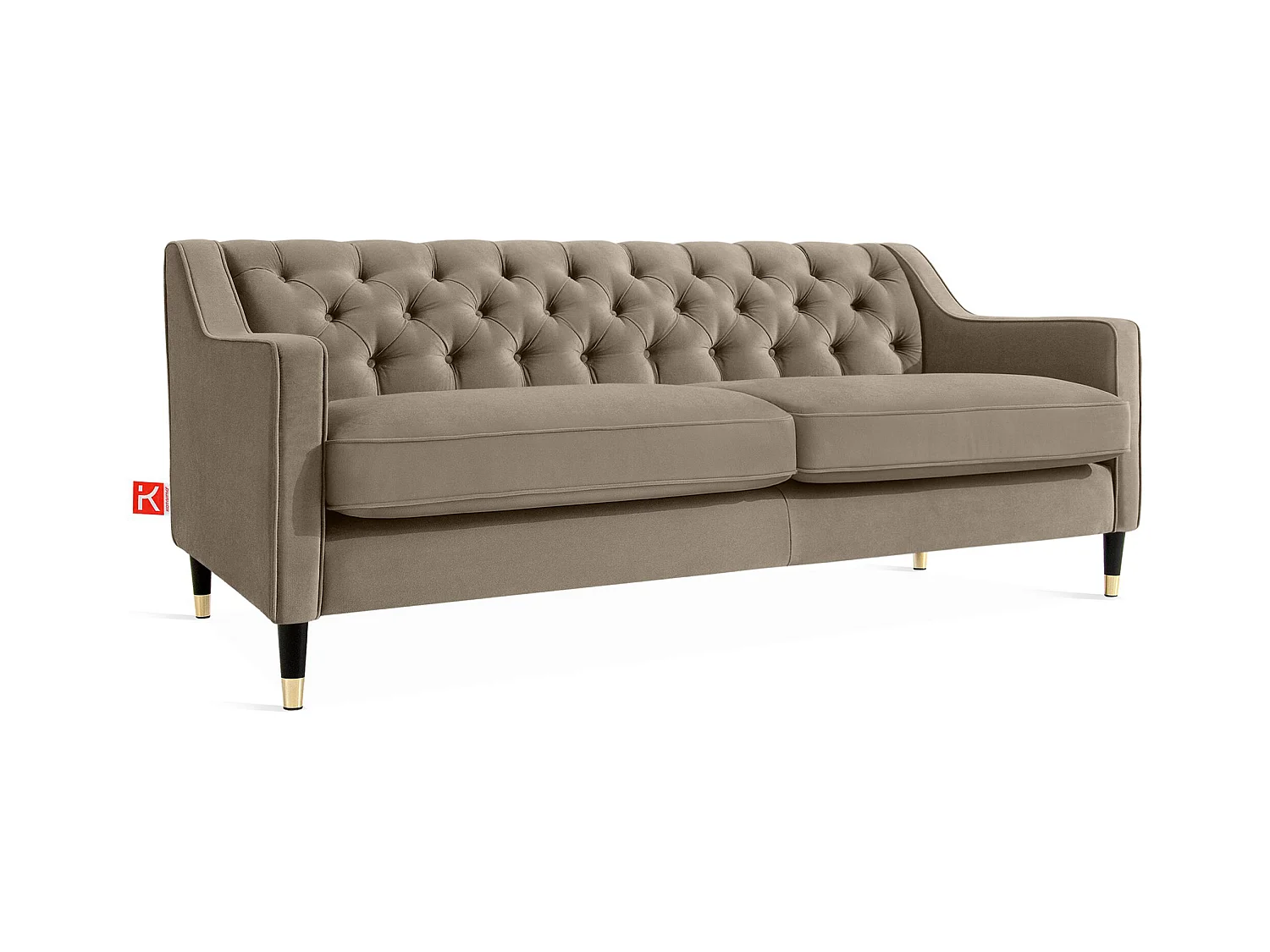 Canapé droit NOMUS - 3 places - Beige