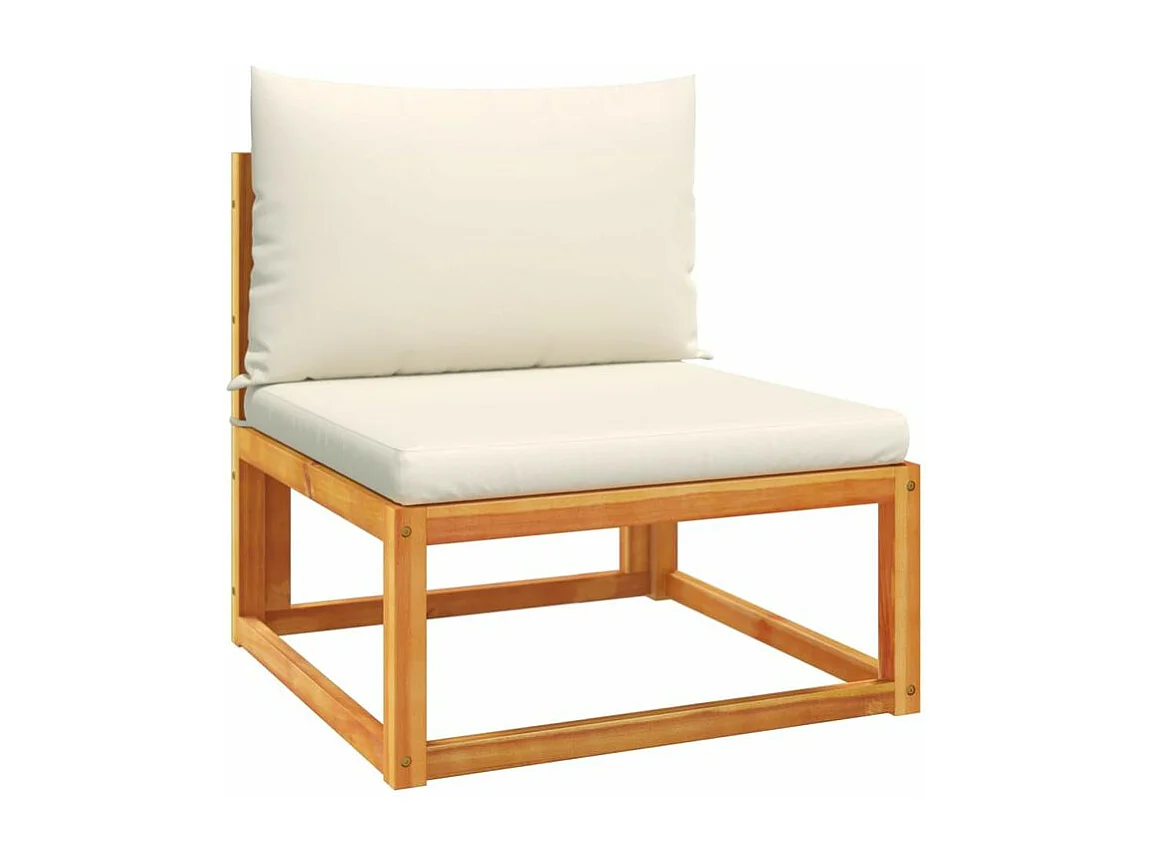 Salon de jardin avec coussins 11 pcs bois massif d'acacia