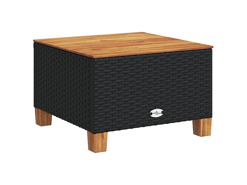 Salon de jardin 10 pcs avec coussins noir résine tressée