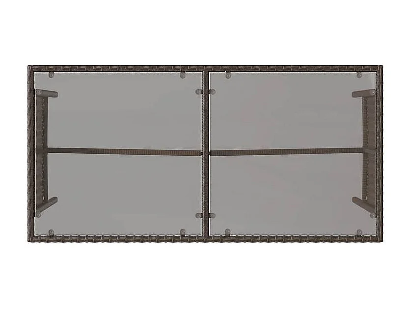 Ensemble à manger de jardin 3 pcs et coussins marron poly rotin