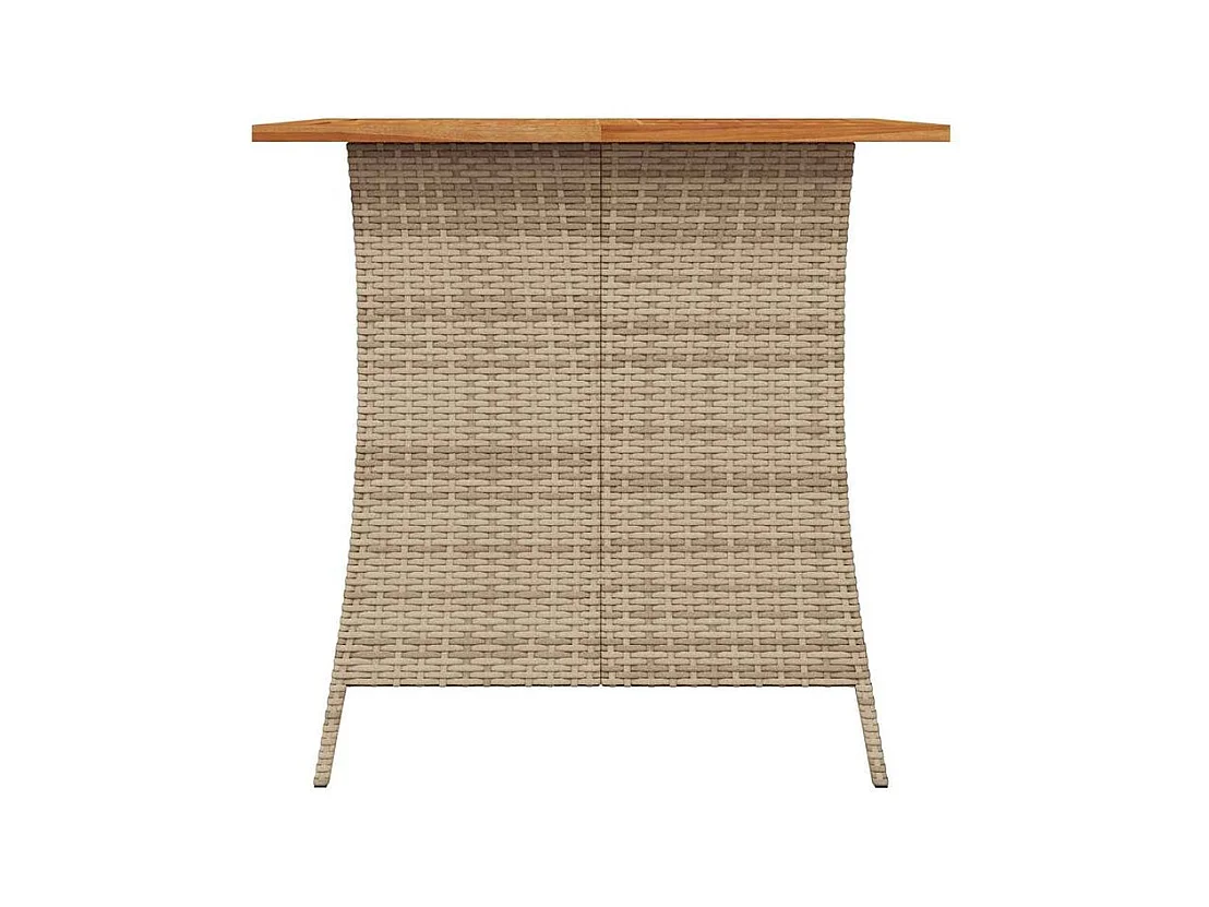 Ensemble à manger de jardin avec coussins 5pcs Beige poly rotin