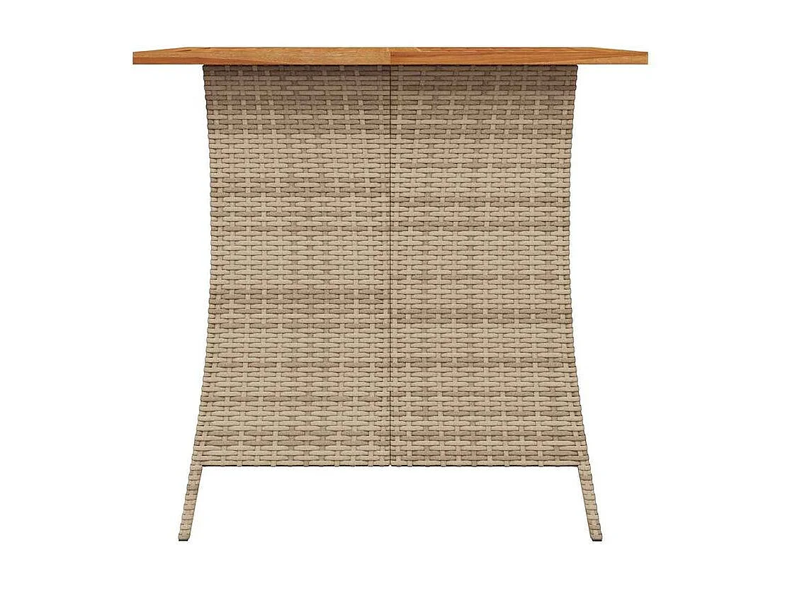 Ensemble à manger de jardin avec coussins 5pcs Beige poly rotin