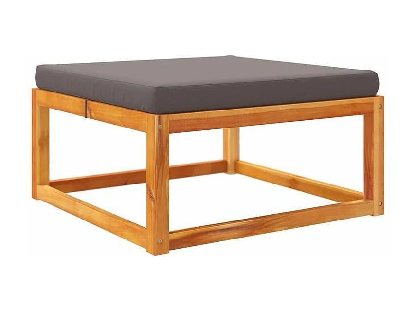 Salon de jardin avec coussins 4 pcs bois d'acacia massif