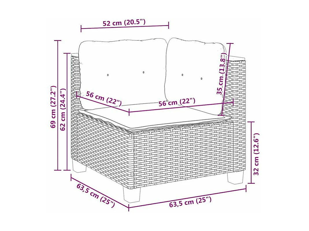 Salon de jardin avec coussins 5 pcs beige résine tressée