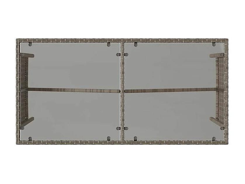 Ensemble à manger de jardin 3 pcs coussins gris résine tressée