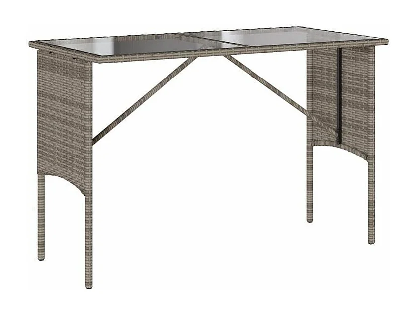 Ensemble à manger de jardin 3 pcs coussins gris résine tressée