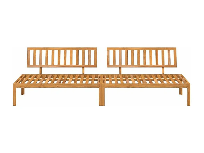 Canapés centraux palette de jardin 2 pcs bois massif d'acacia
