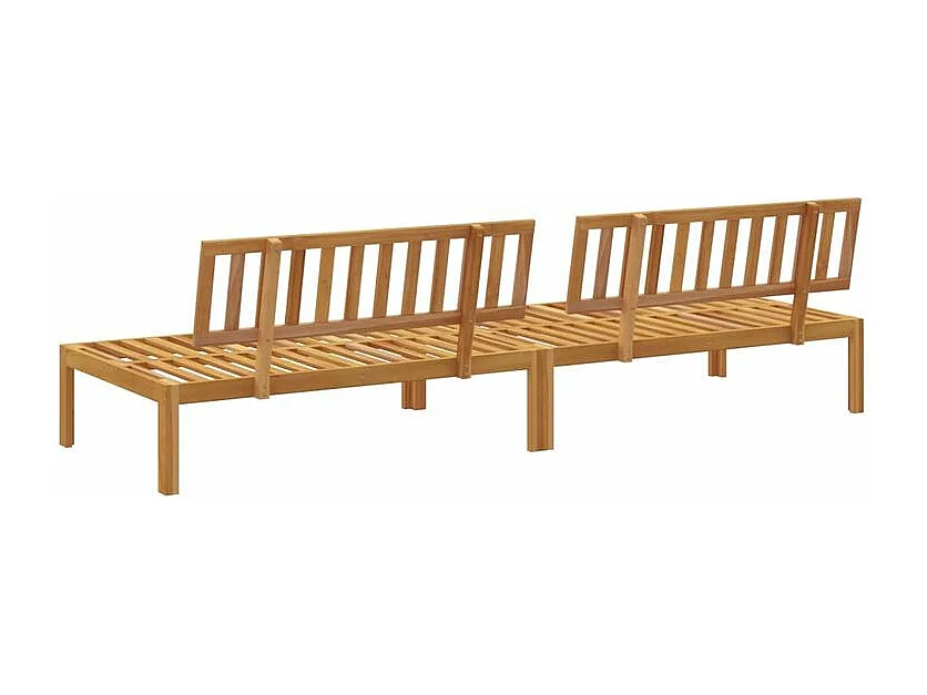 Canapés centraux palette de jardin 2 pcs bois massif d'acacia