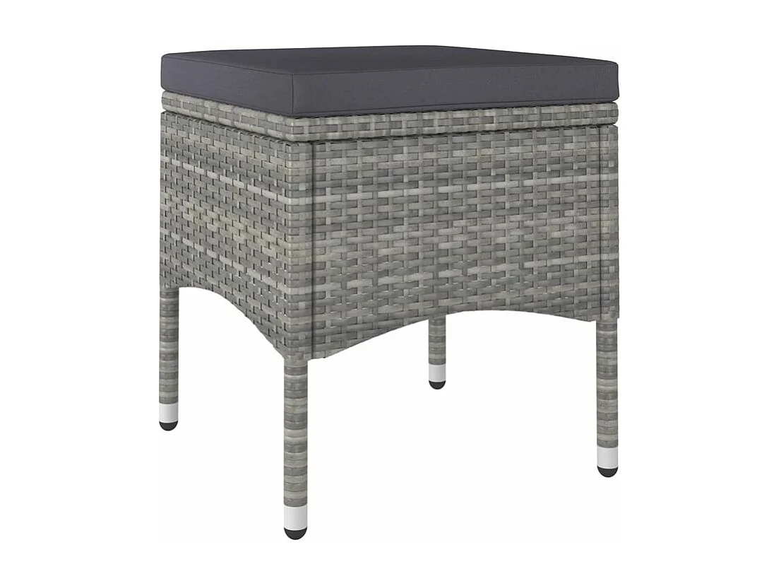 Ensemble à dîner de jardin 5 pcs Résine tressée et acacia Gris