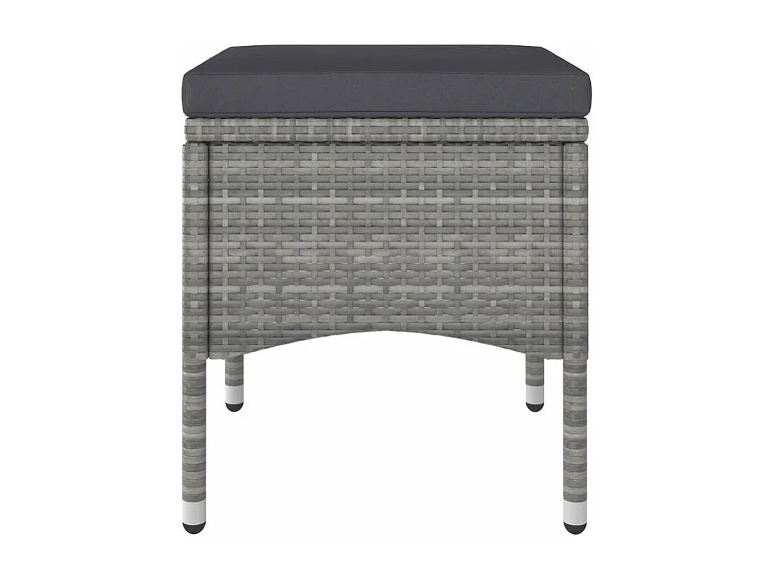 Ensemble à dîner de jardin 5 pcs Résine tressée et acacia Gris