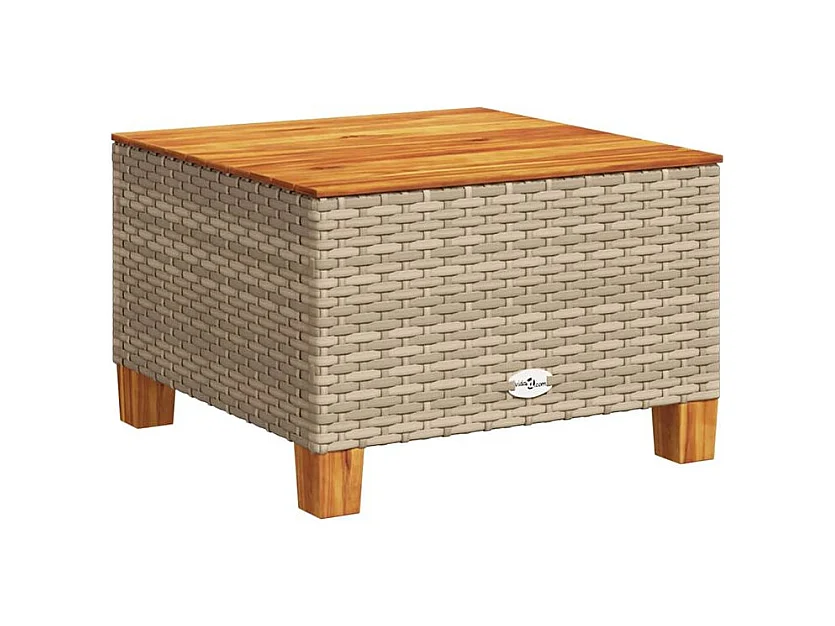 Salon de jardin avec coussins 10 pcs beige résine tressée