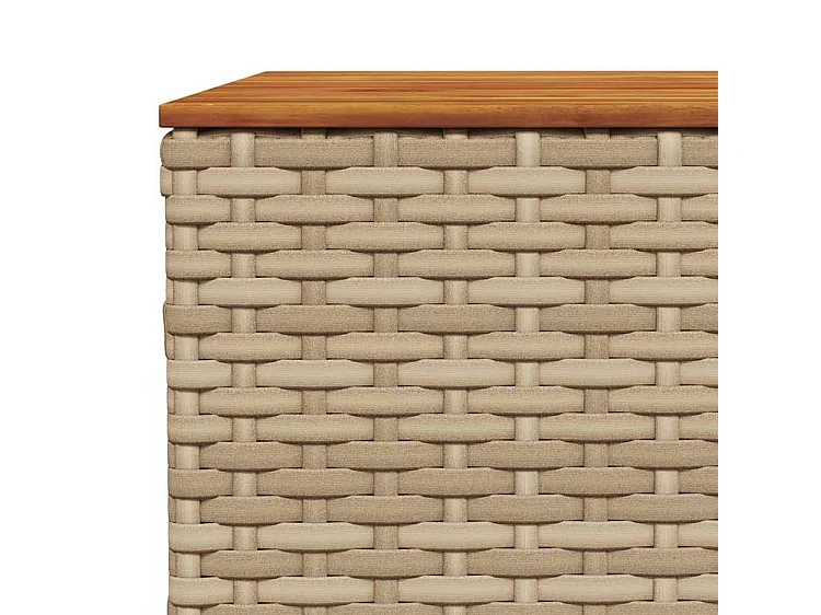 Salon de jardin avec coussins 10 pcs beige résine tressée