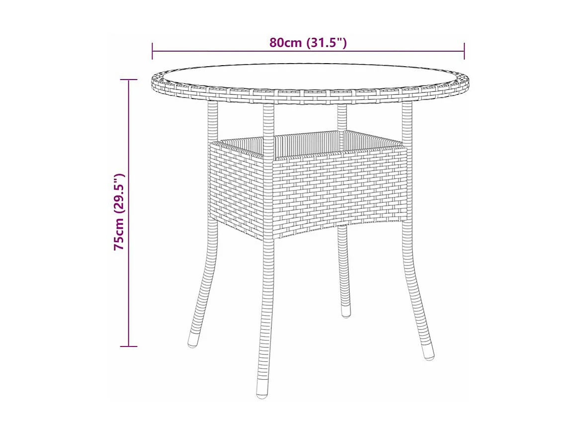 Mobilier de salle à manger de jardin 5 pcs Résine tressée Noir