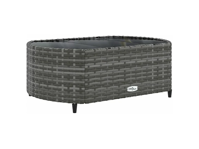 Salon de jardin 6 pcs avec coussins gris résine tressée