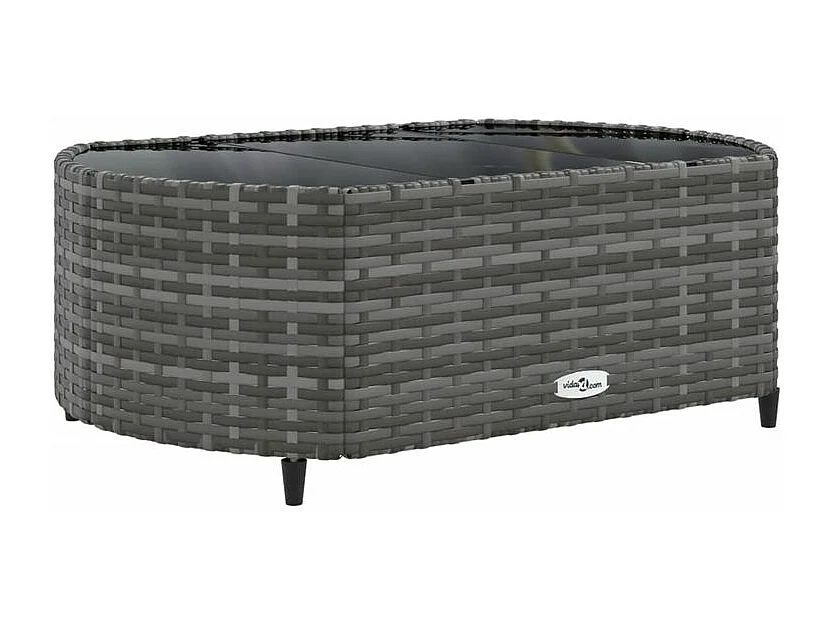 Salon de jardin 6 pcs avec coussins gris résine tressée