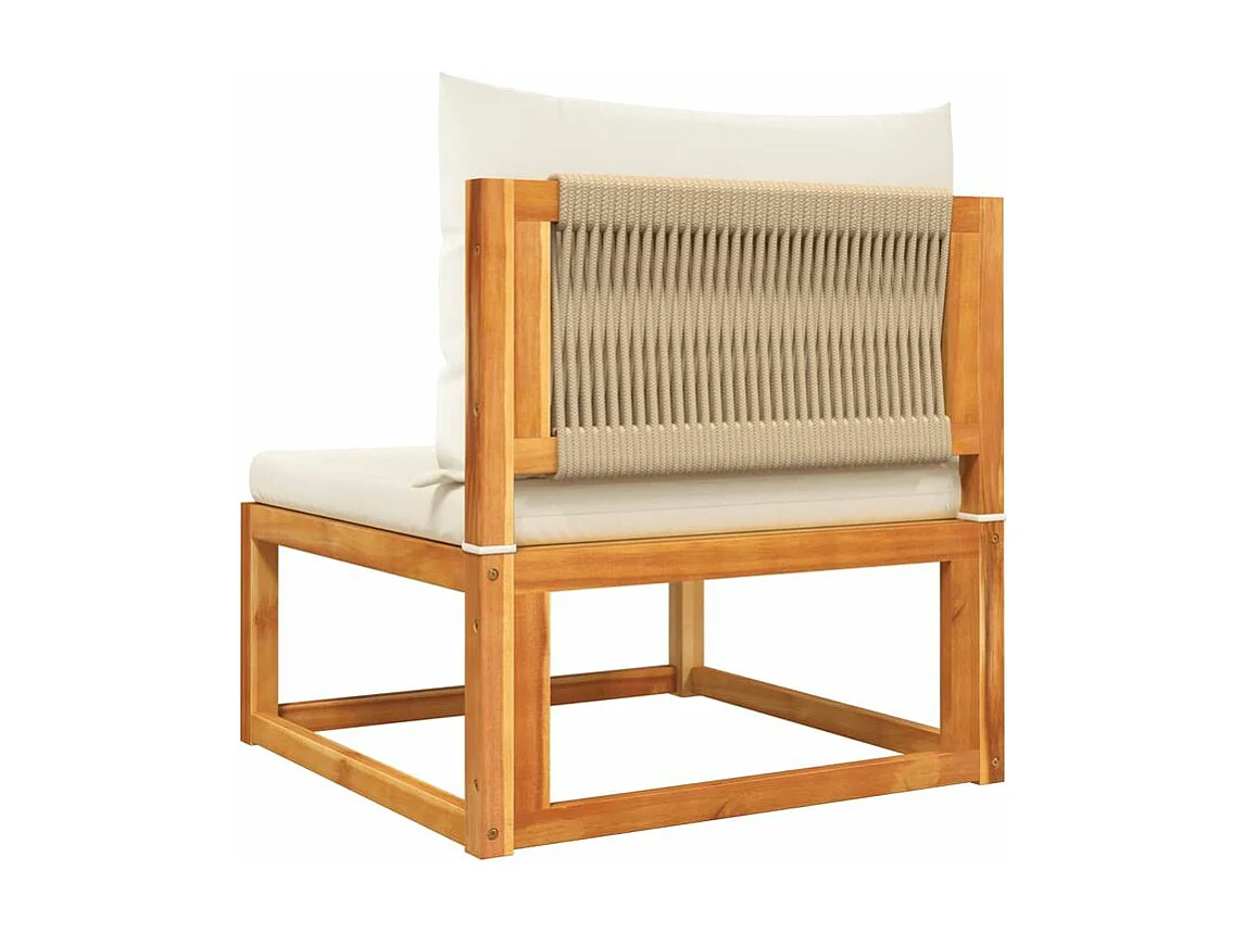 Salon de jardin avec coussins 4 pcs bois d'acacia massif