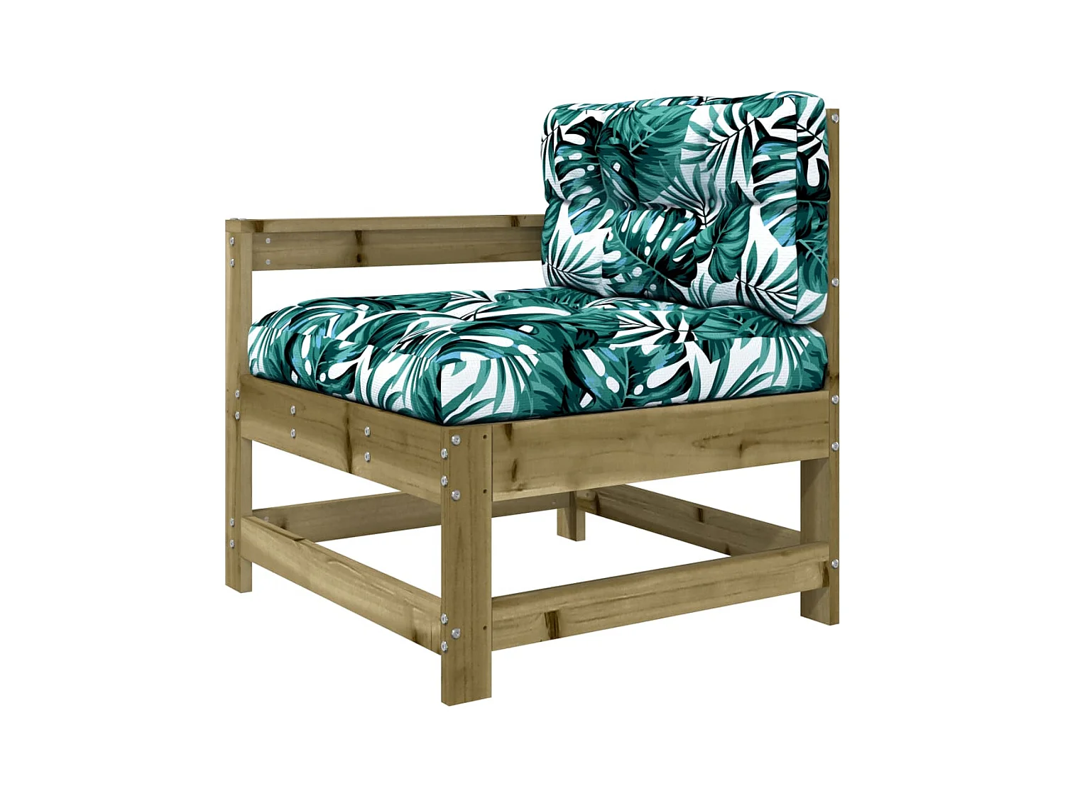 Salon de jardin 7 pcs avec coussins bois de pin imprégné