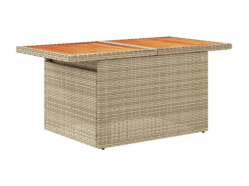 Salon de jardin avec coussins 10 pcs beige résine tressée