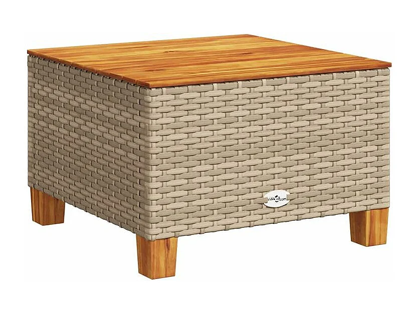 Salon de jardin avec coussins 7 pcs beige résine tressée