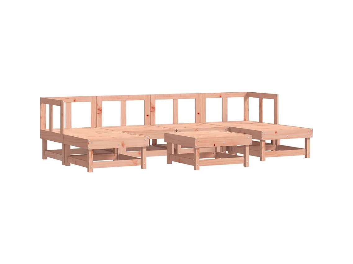 Salon de jardin 7 pcs bois massif douglas
