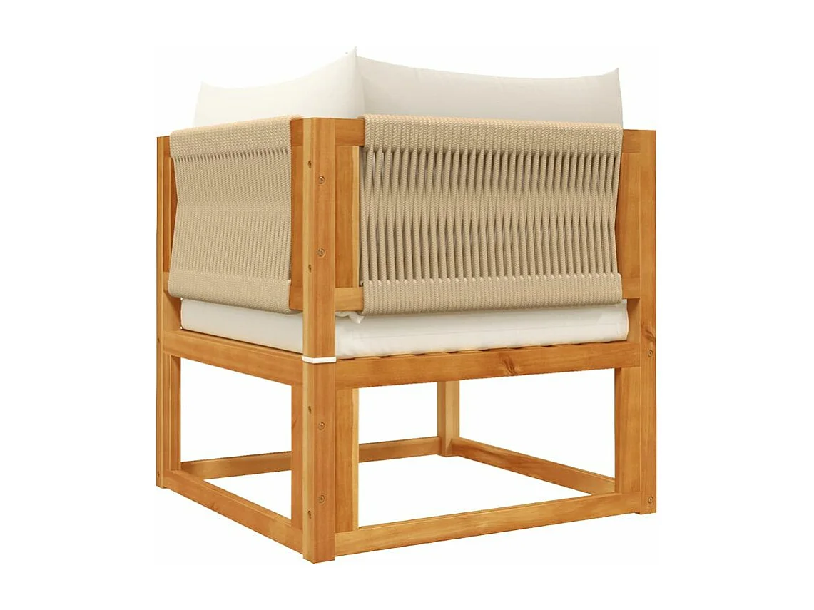 Salon de jardin avec coussins 8 pcs bois massif d'acacia