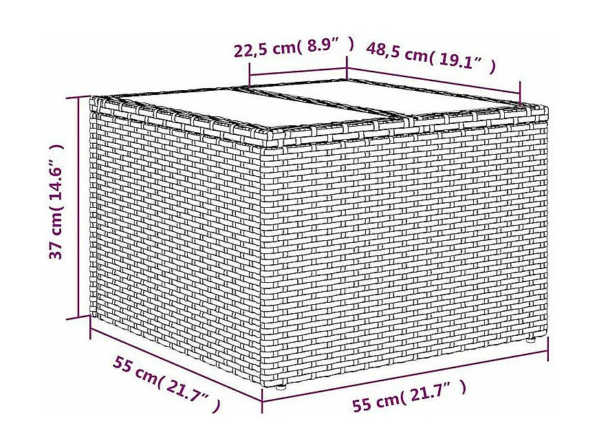 Salon de jardin et coussins 11 pcs marron résine tressée