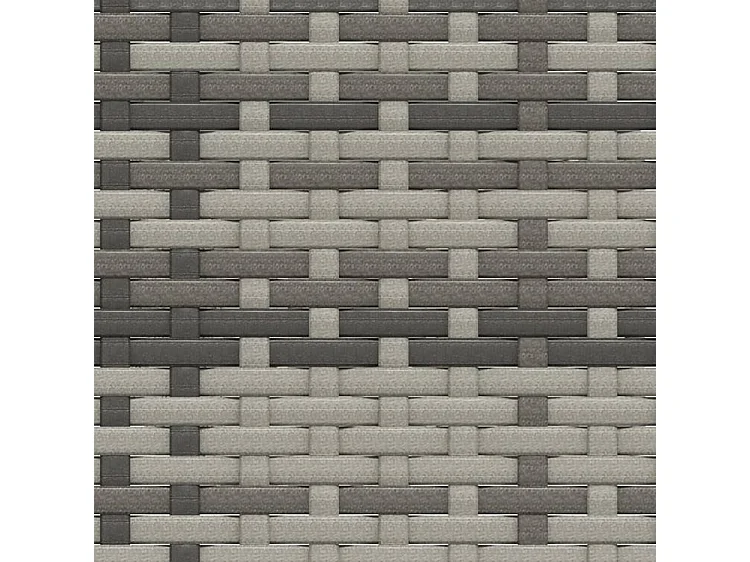 Salon de jardin 2 pcs avec coussins Gris Résine tressée