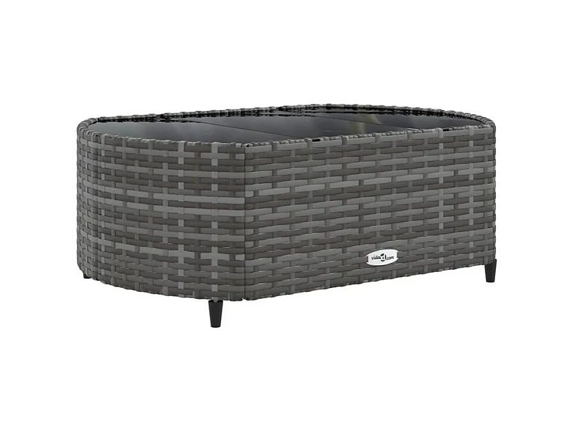 Salon de jardin avec coussins 10 pcs gris résine tressée