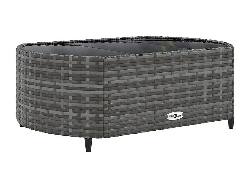 Salon de jardin avec coussins 10 pcs gris résine tressée