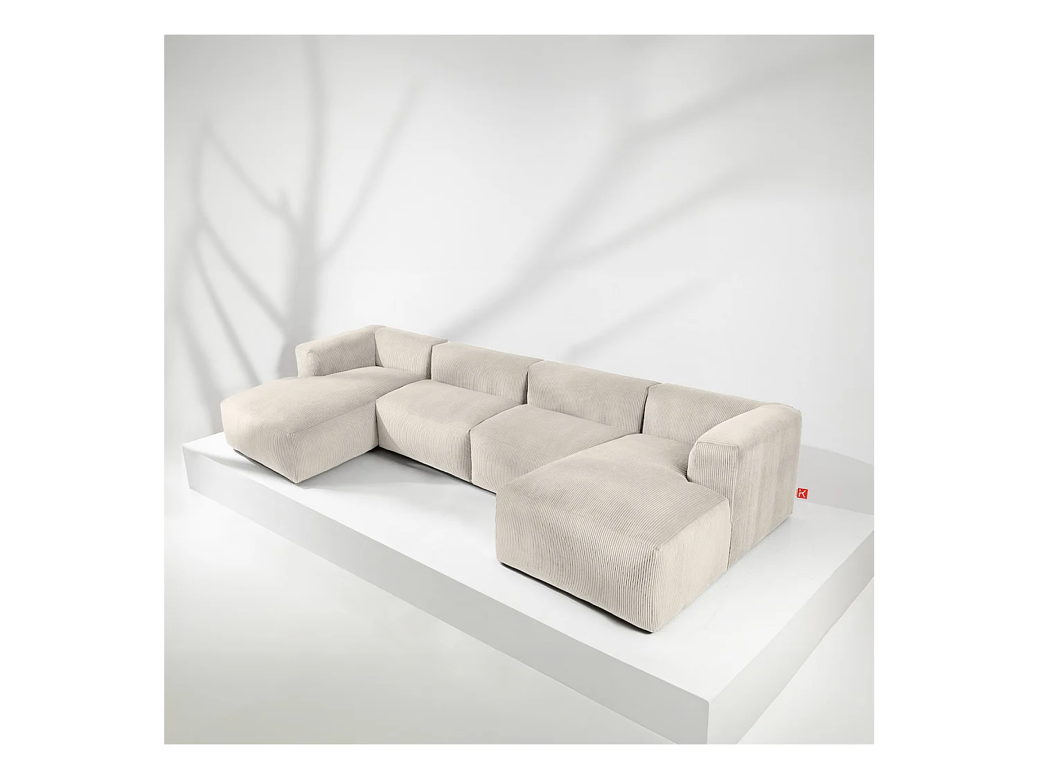 Wohnlandschaft BUFFO 9-Sitzer - Creme