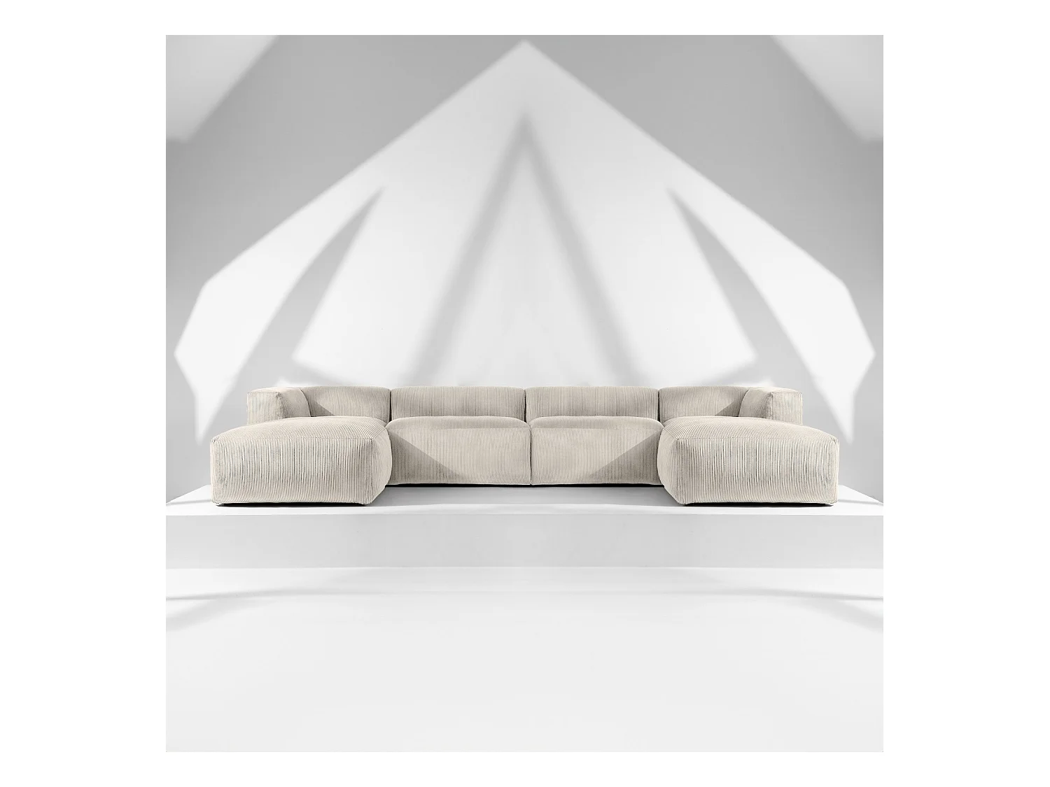 Wohnlandschaft BUFFO 9-Sitzer - Creme