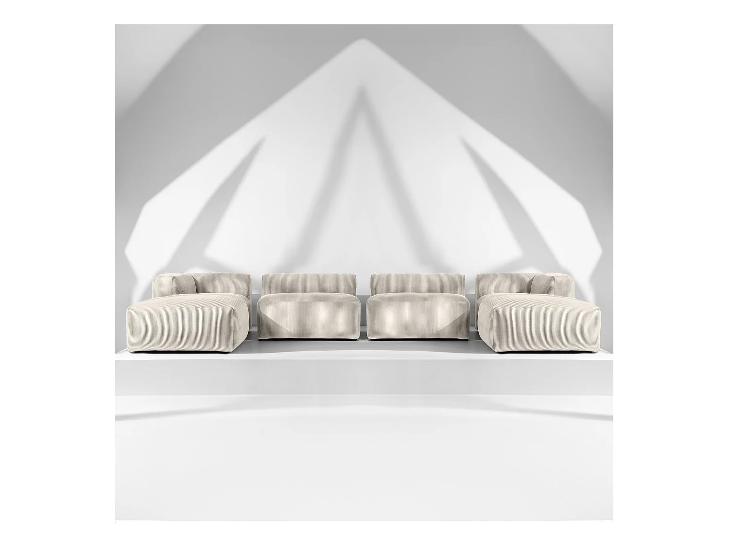 Wohnlandschaft BUFFO 9-Sitzer - Creme