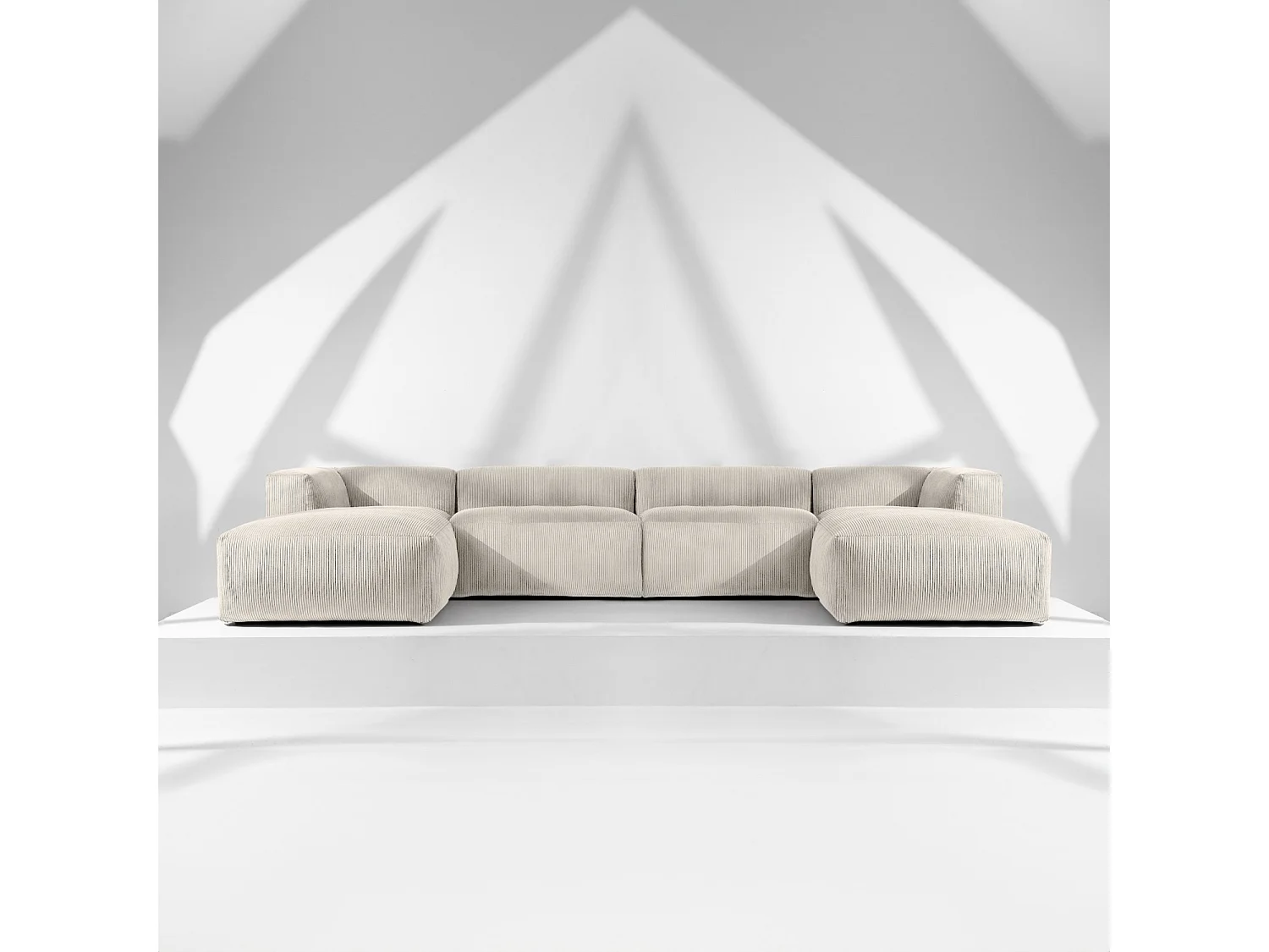 Wohnlandschaft BUFFO 9-Sitzer - Creme