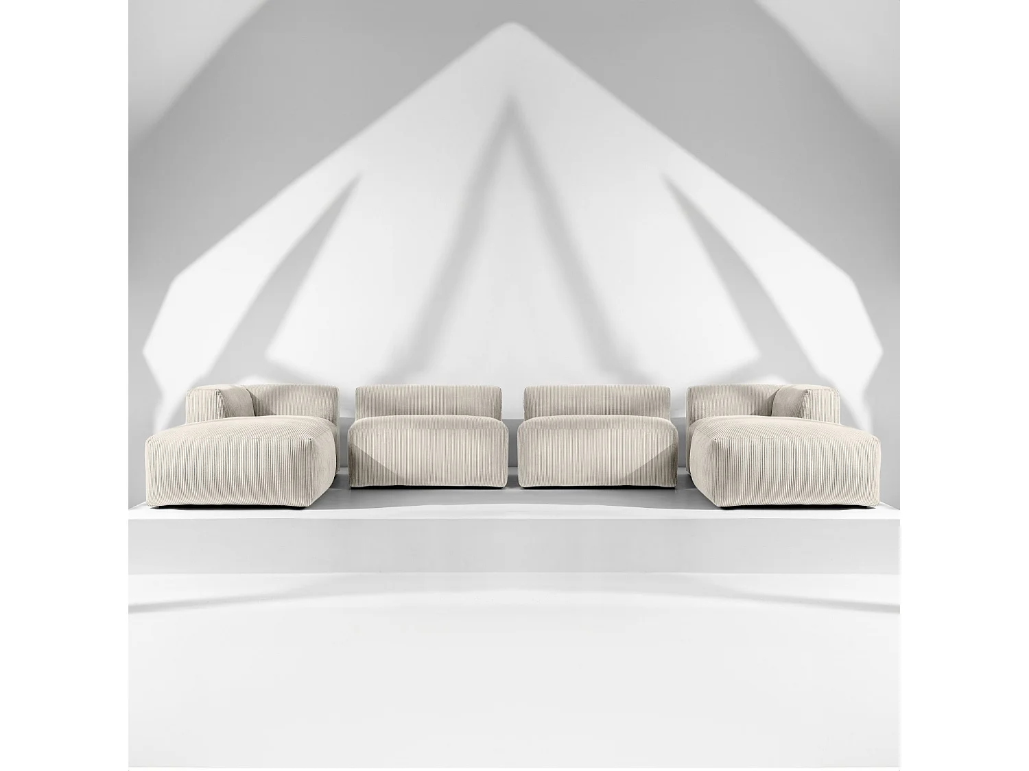 Wohnlandschaft BUFFO 9-Sitzer - Creme