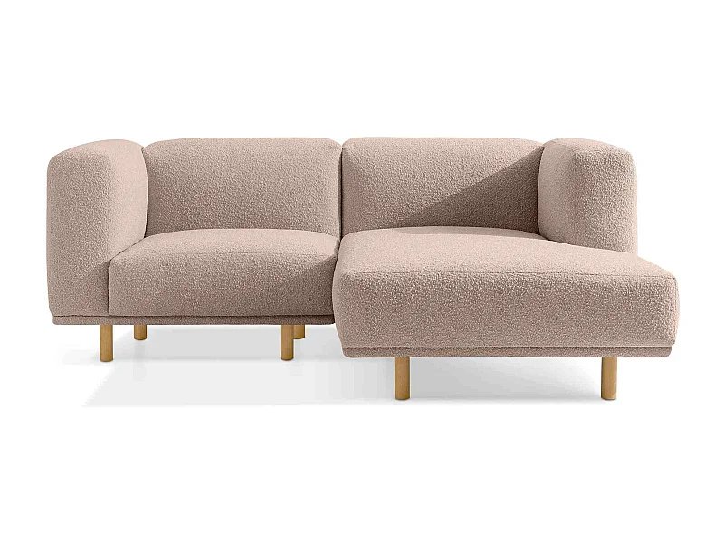 Sofa FOSERO - Ecksofa rechts - 3-Sitzer - Pink