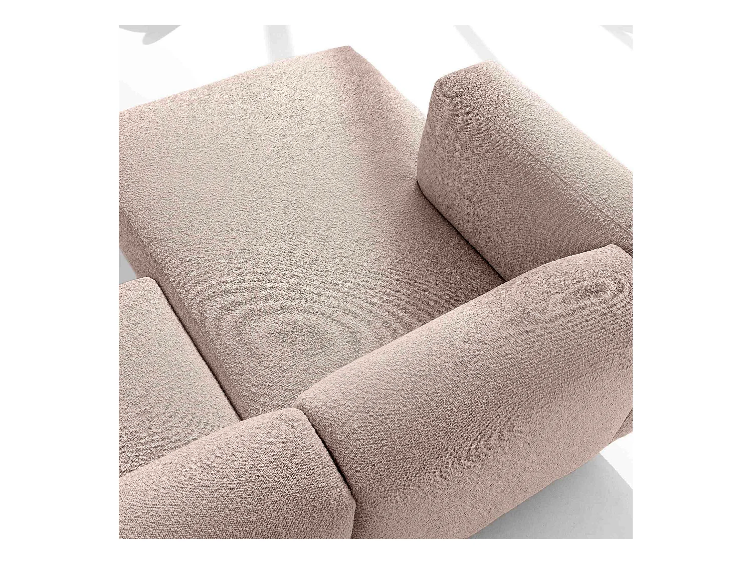 Canapé d'angle droit - FOSERO - 3 places - Rose