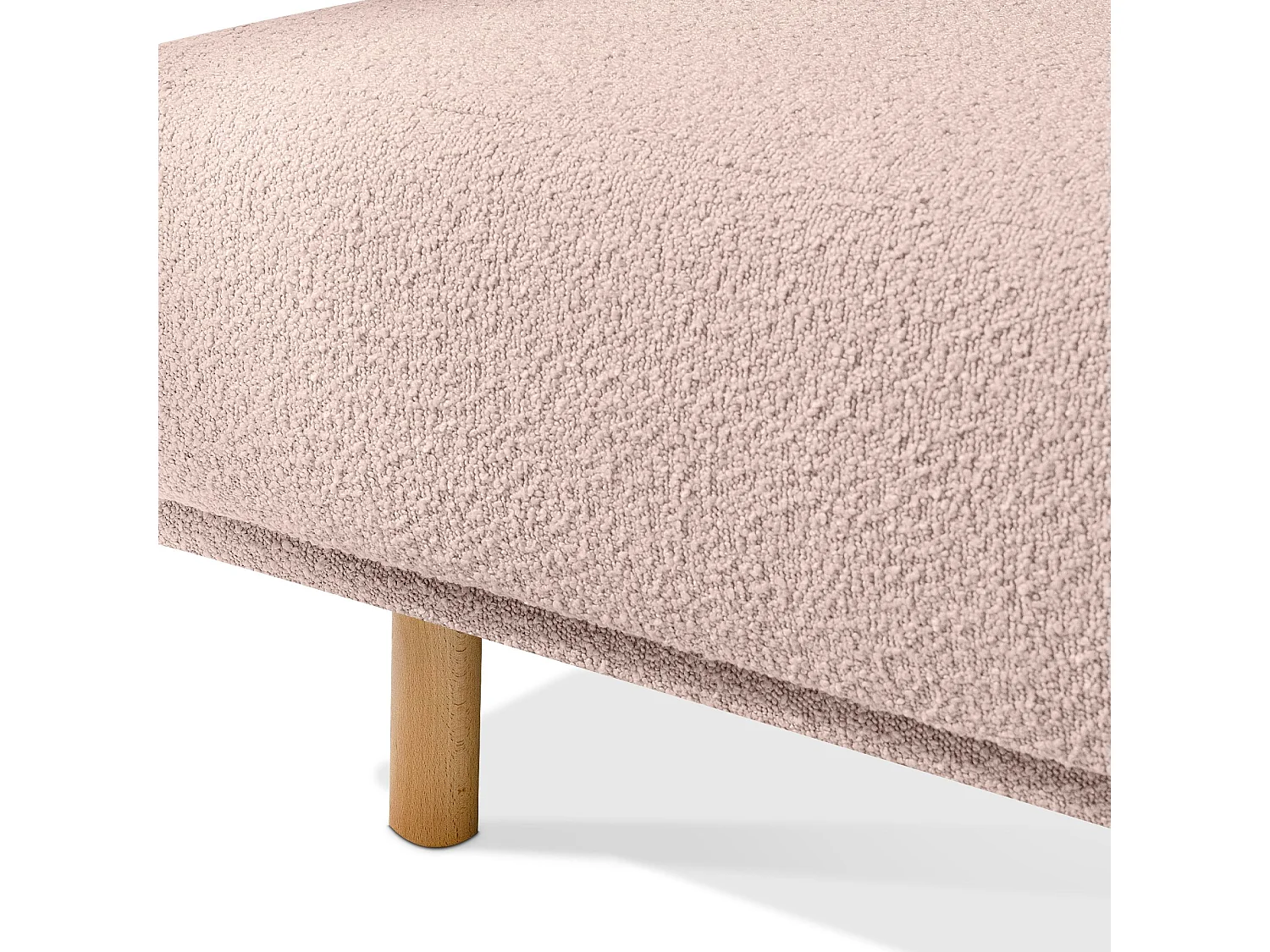 Canapé d'angle droit - FOSERO - 3 places - Rose