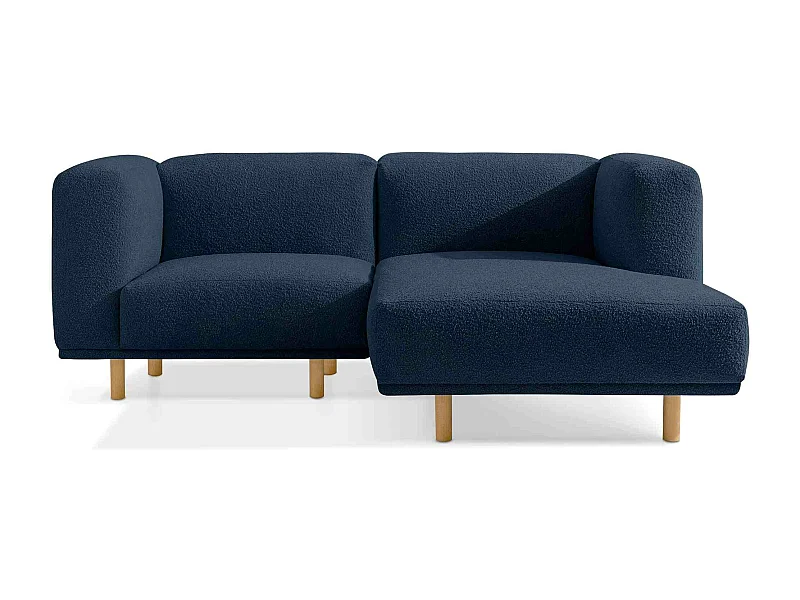 Sofa FOSERO - Ecksofa rechts - 3-Sitzer - Dunkelblau