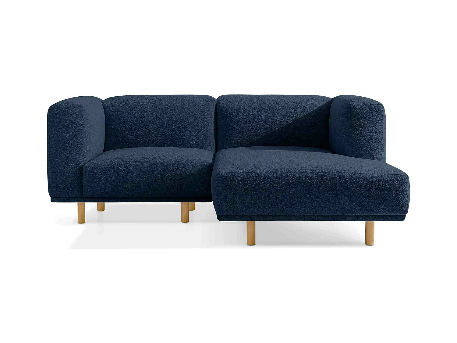 Sofa FOSERO - Ecksofa rechts - 3-Sitzer - Dunkelblau