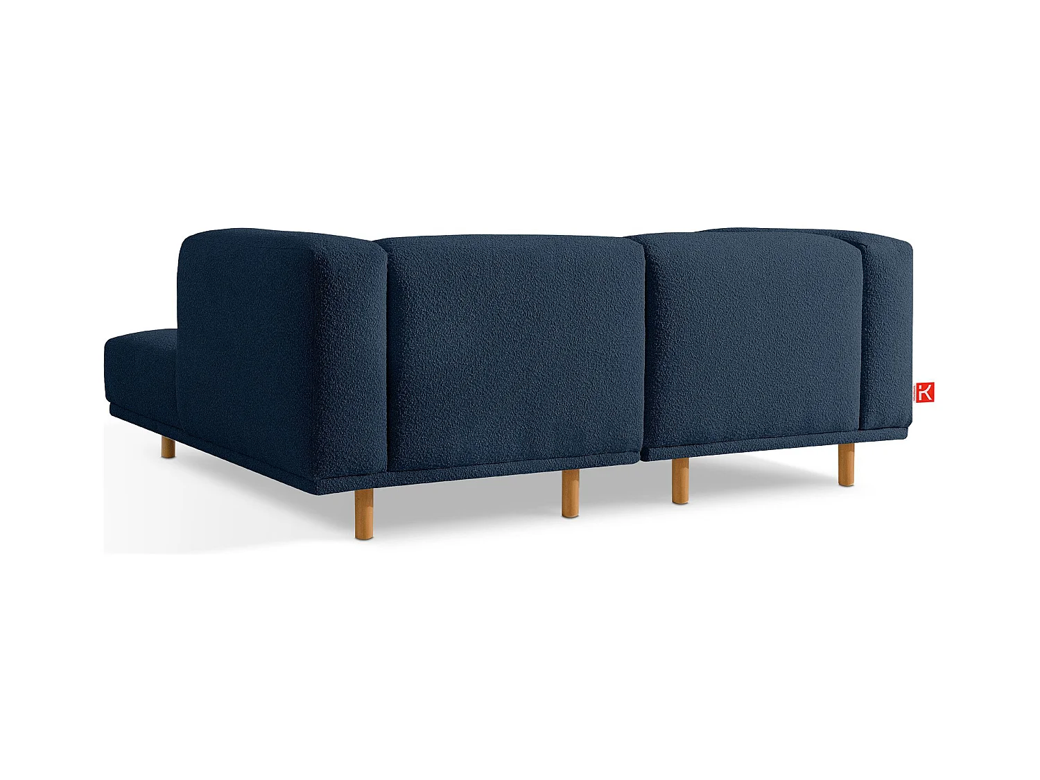 Sofa FOSERO - Ecksofa rechts - 3-Sitzer - Dunkelblau