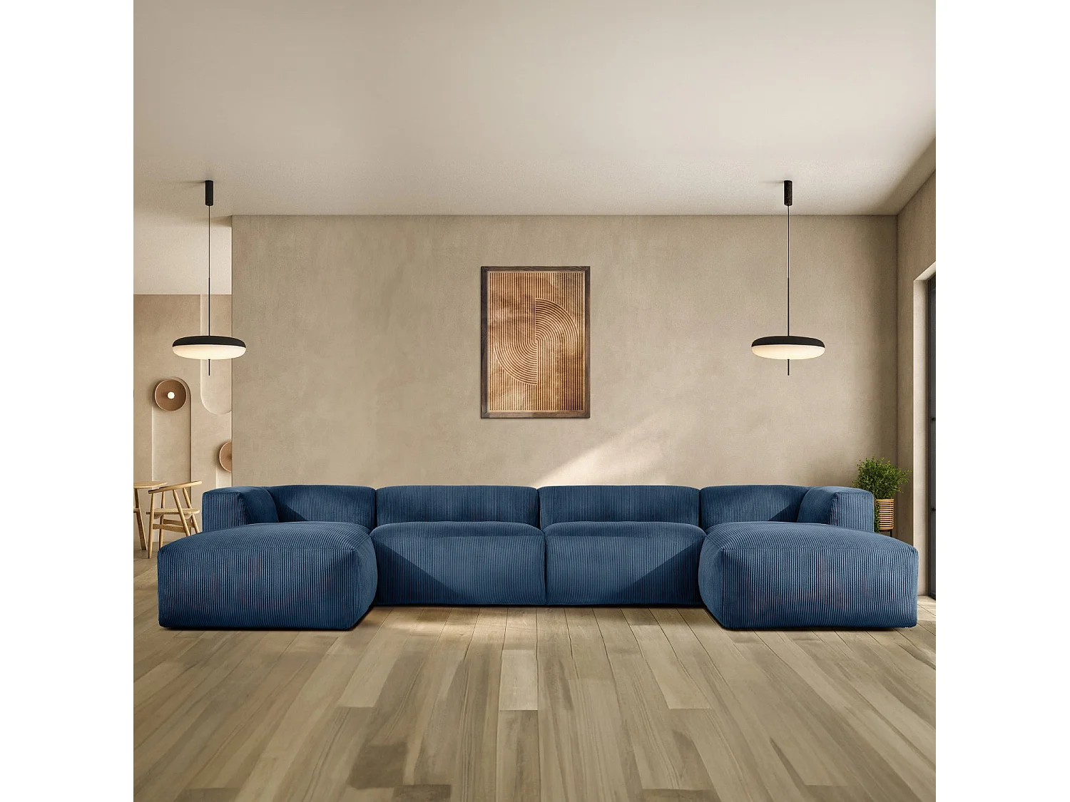 Wohnlandschaft BUFFO 9-Sitzer - Nachtblau