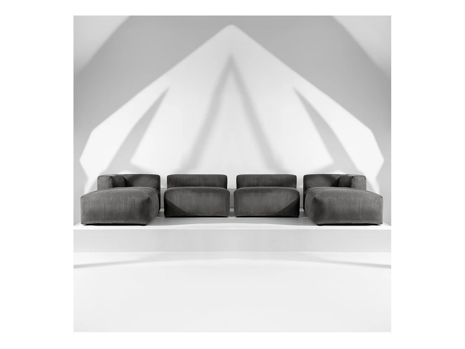 Wohnlandschaft BUFFO 9-Sitzer - Grau